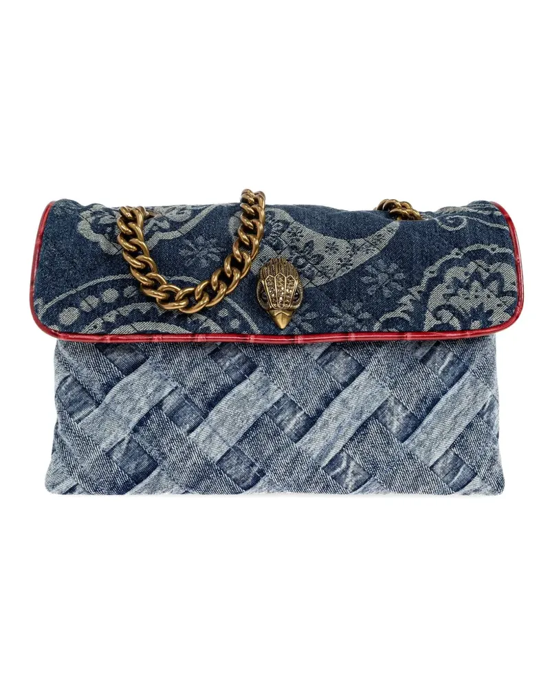 Kurt Geiger Kensington Schultertasche mit Paisley-Print - Blau Blau