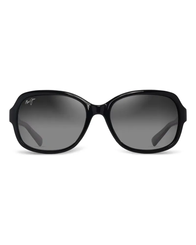 Maui Jim Hiluhilu Sonnenbrille mit eckigem Gestell - Schwarz Schwarz