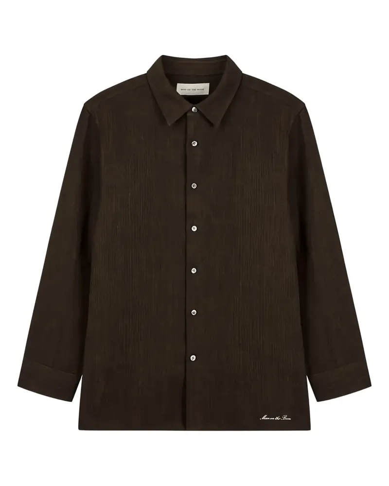ManOnTheBoon Hemdjacke aus Leinen - Braun Braun