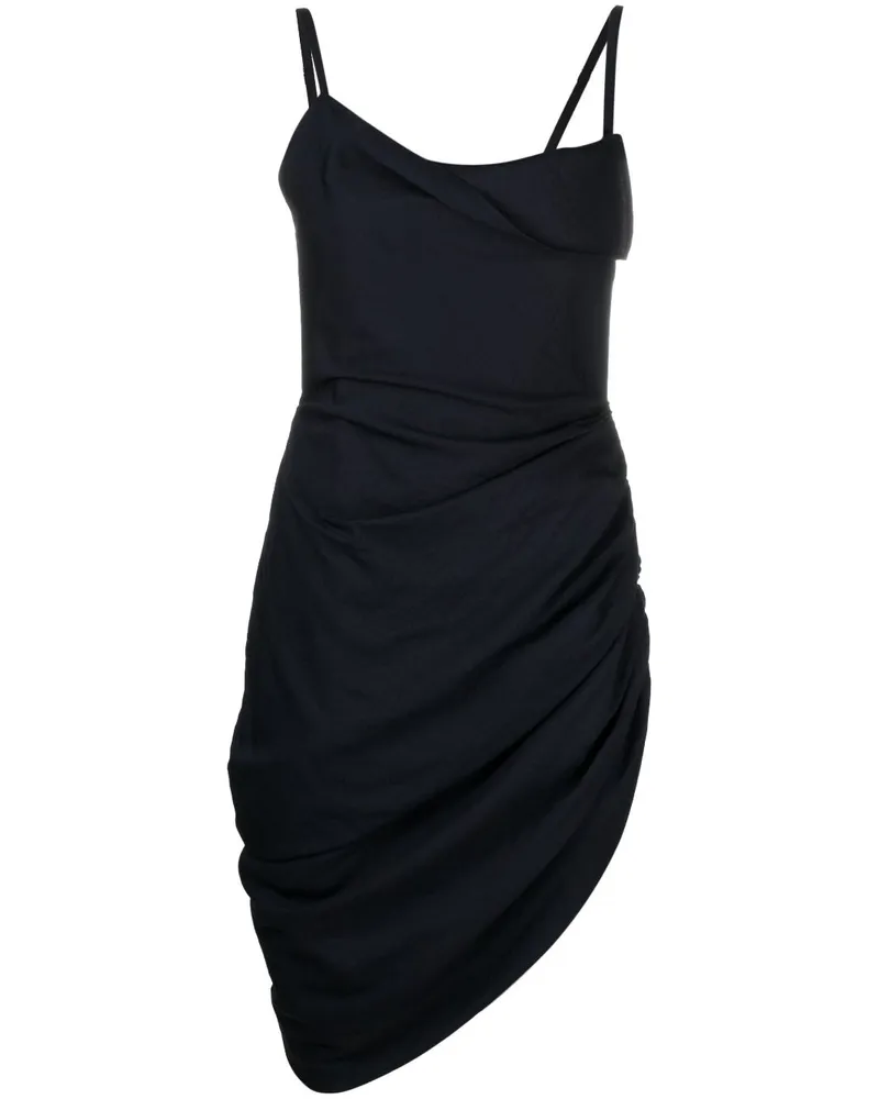 Jacquemus La Robe Saudade Minikleid mit Drapierung - Blau Blau