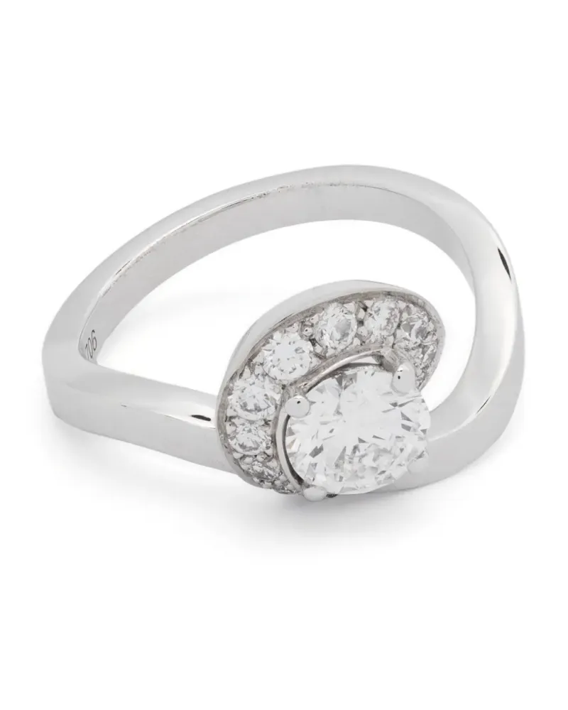 Loyal.e Paris 18kt Amour Éternel Weißgoldring mit Diamanten - Silber Silber