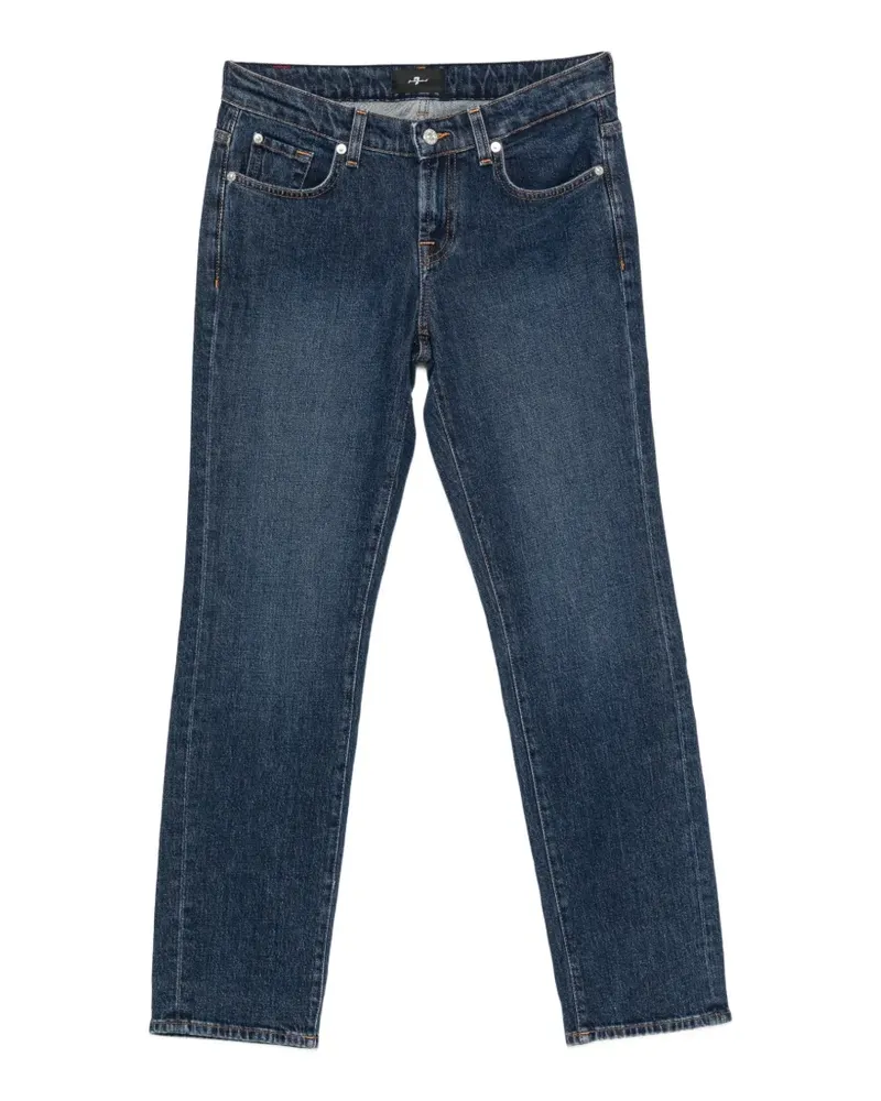 Seven7 Straight-Leg-Jeans mit Logo-Patch - Blau Blau