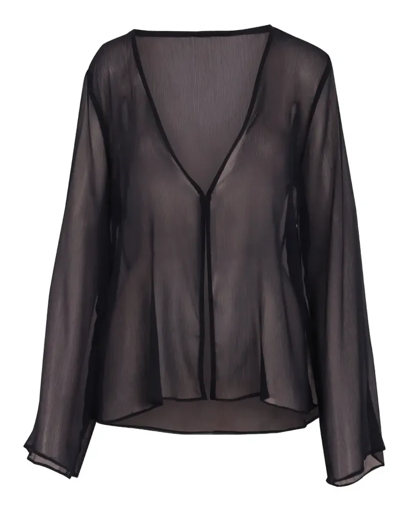 Baobab Collection Malka Bluse mit V-Ausschnitt - Schwarz Schwarz