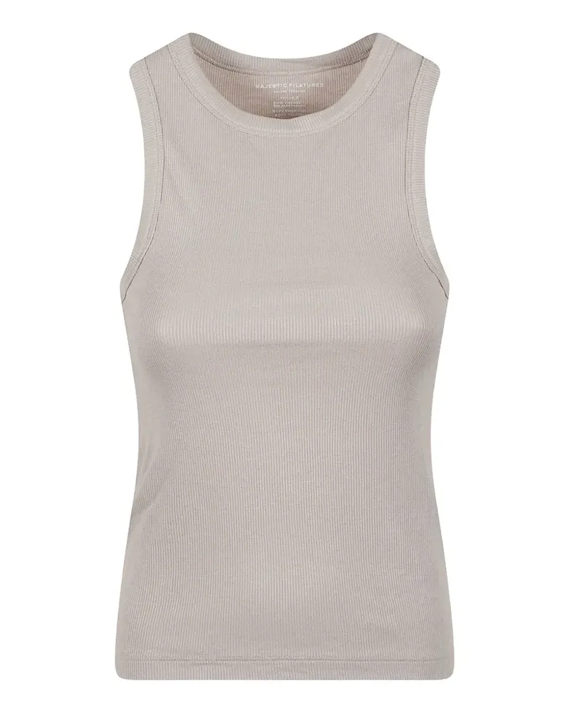 Majestic fine-ribbed tank top - Nude Nude