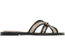Gewebte Prisma Sandalen - Schwarz