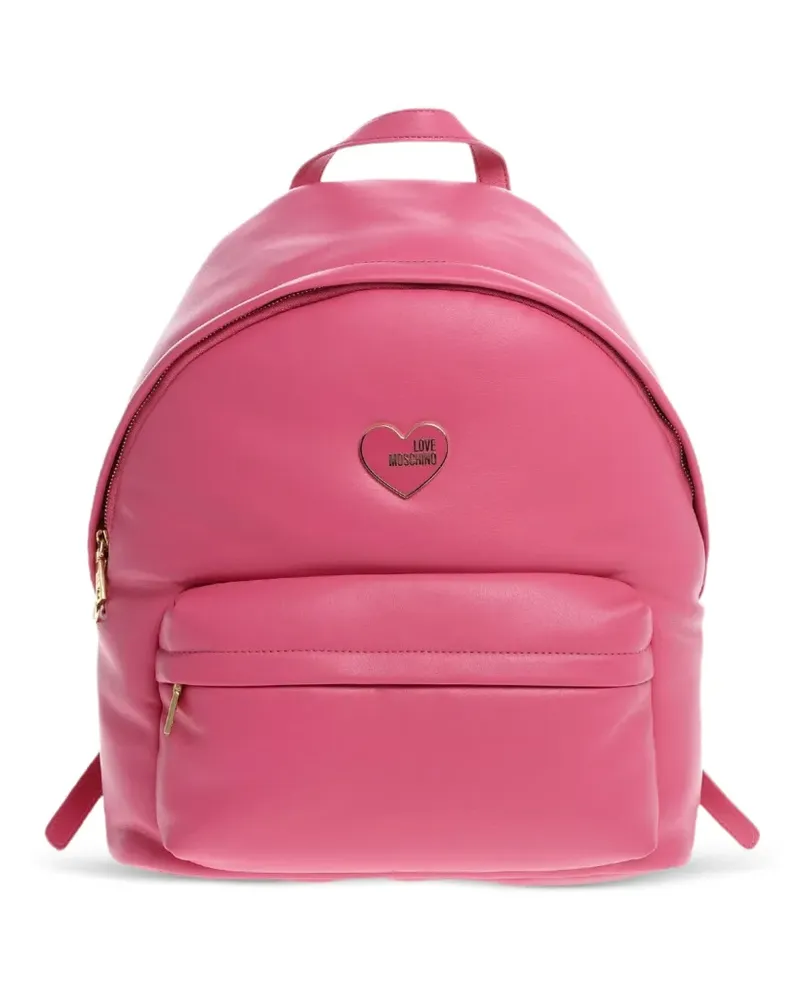 Moschino Love Rucksack mit Herz-Schild - Rosa Rosa