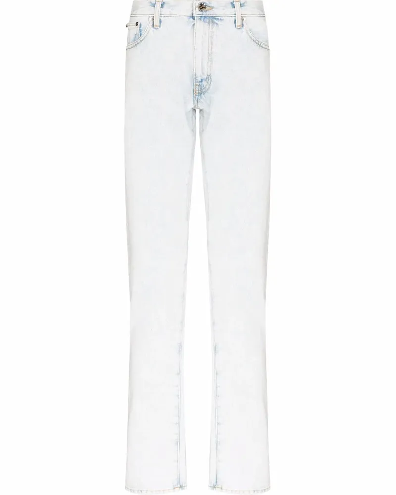 OFF-WHITE Slim-Fit-Jeans mit diagonalen Streifen - Blau Blau