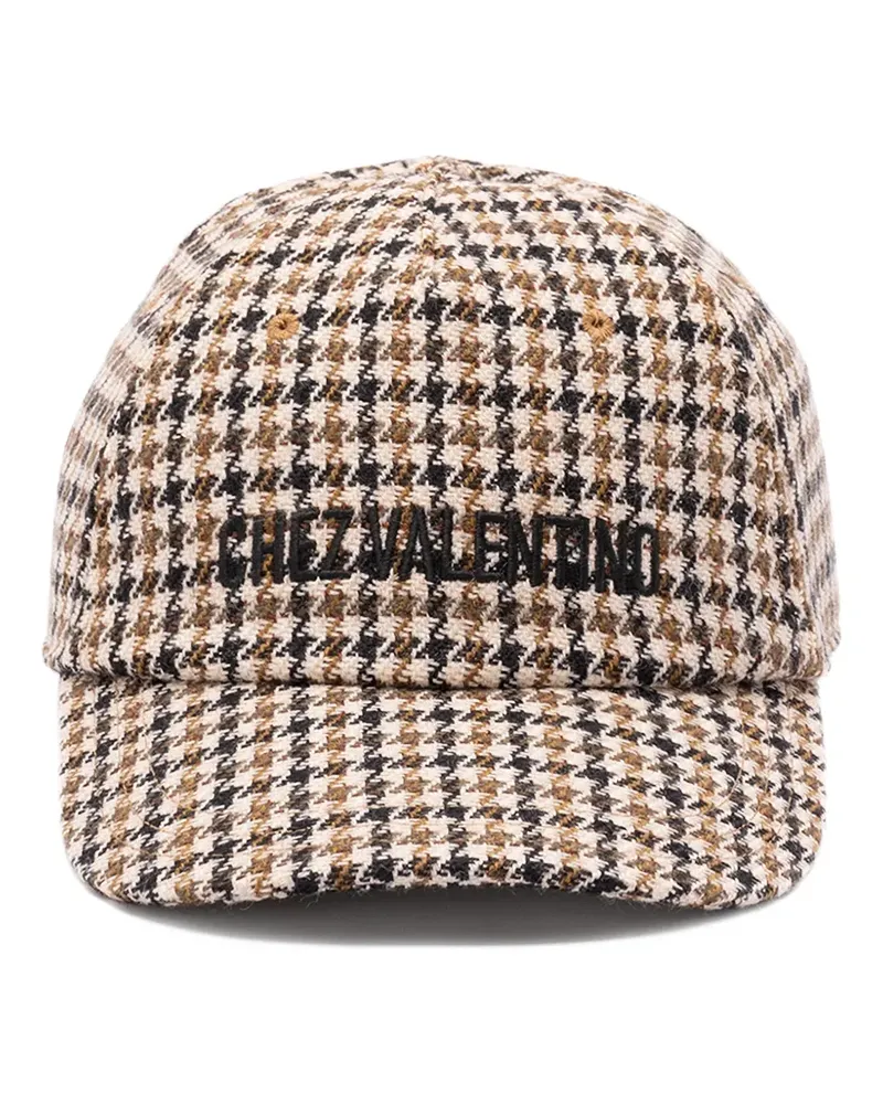 Valentino Garavani Hut mit Hahnentrittmuster - Nude Nude