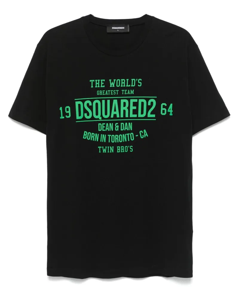 Dsquared2 T-Shirt mit Logo-Print - Schwarz Schwarz