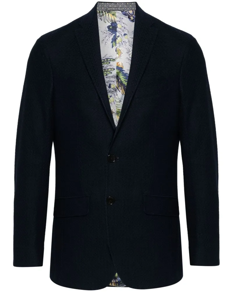 Etro Sakko mit Jacquardmuster - Blau Blau