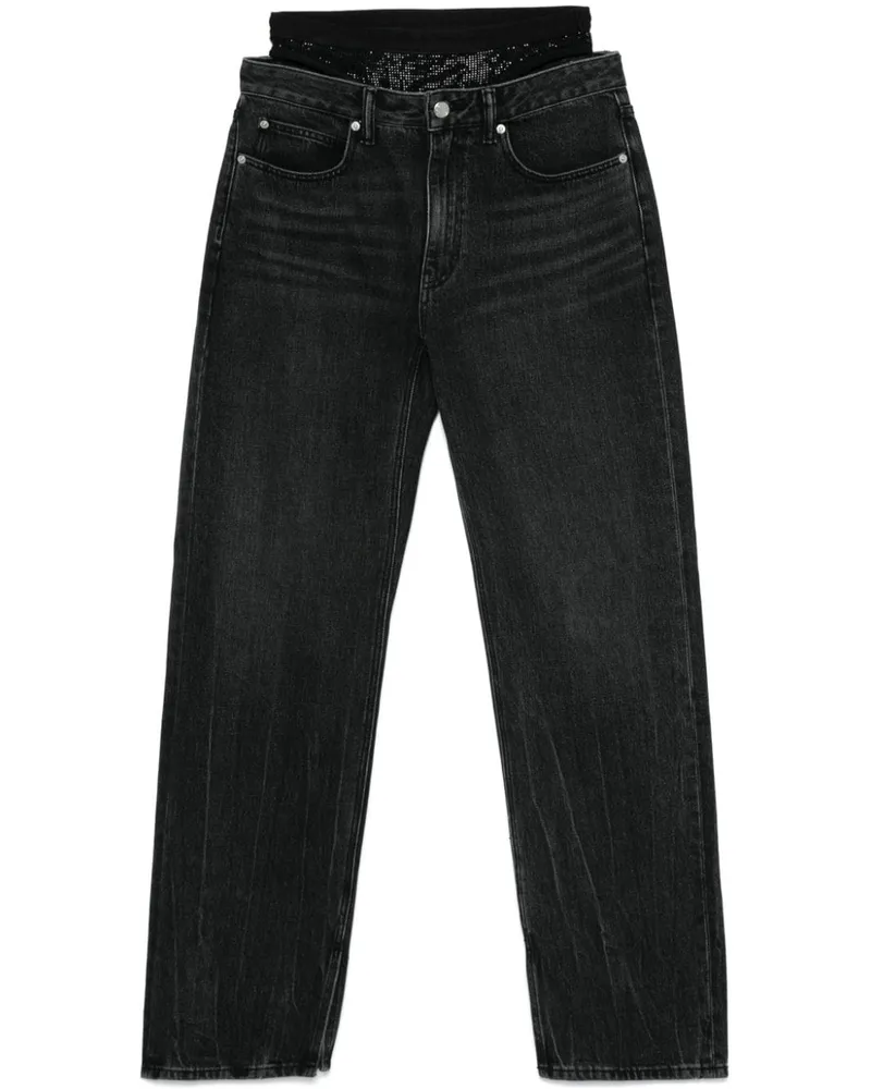 Alexander Wang Jeans im Layering-Look - Grau Grau