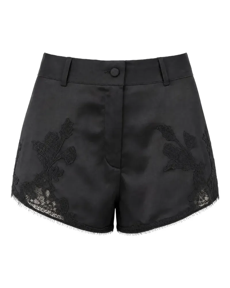 ALMAZ Kurze Pillow Talk Shorts mit Spitzenbesatz - Schwarz Schwarz