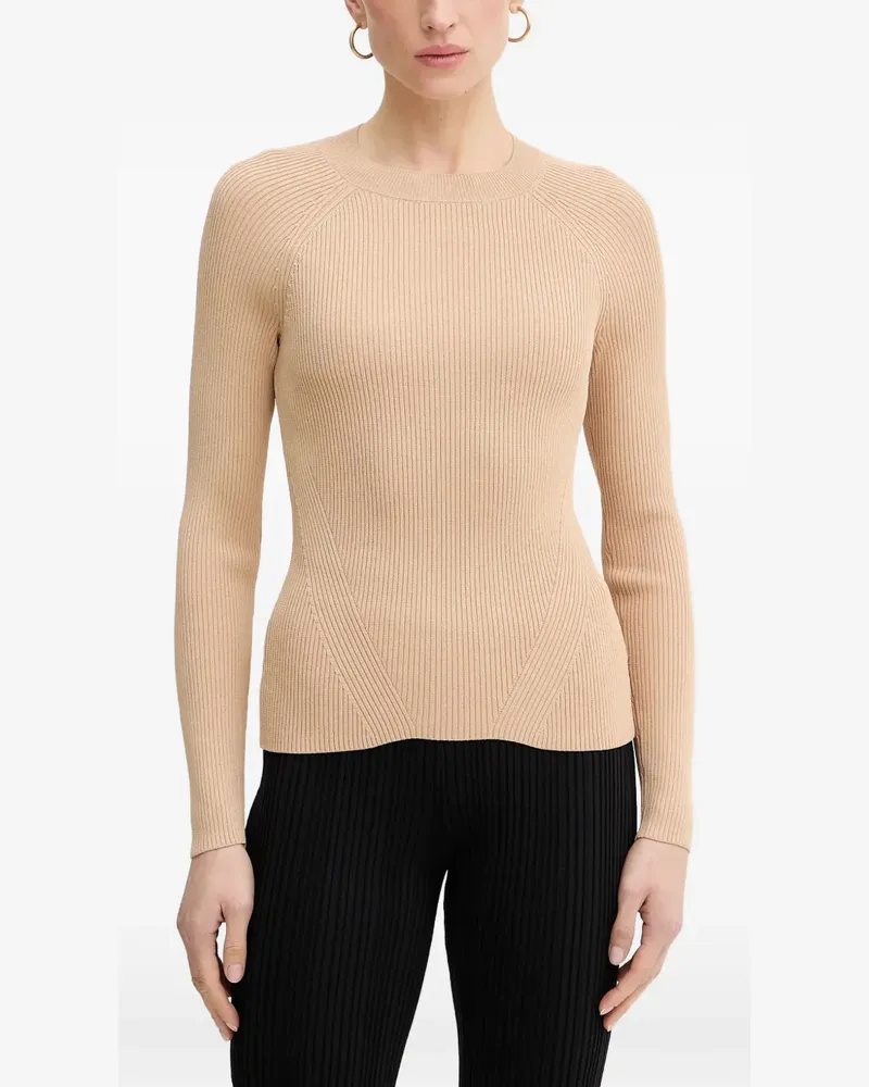 Armani Exchange Gerippter Pullover - Nude Nude