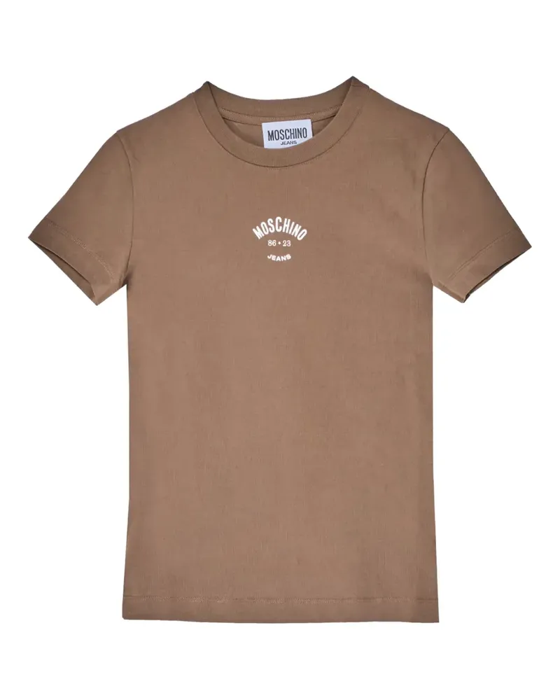 Moschino T-Shirt mit Logo-Print - Braun Braun