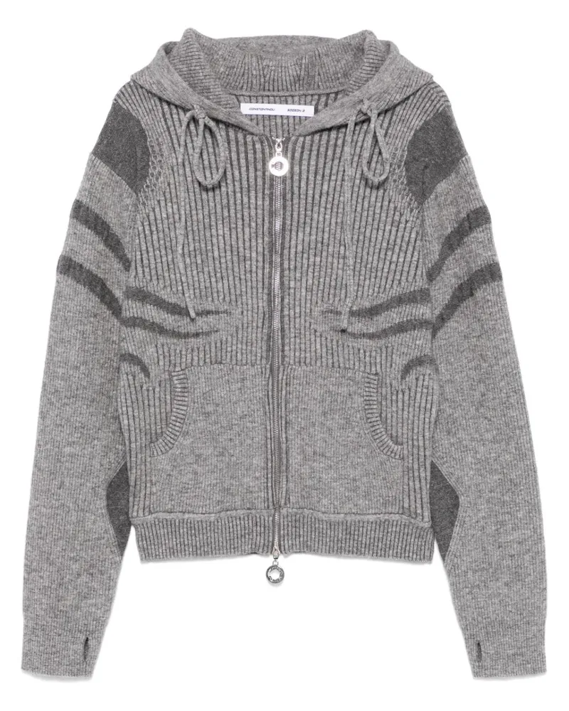 Charlie Constantinou Gerippter Hoodie - Grau Grau