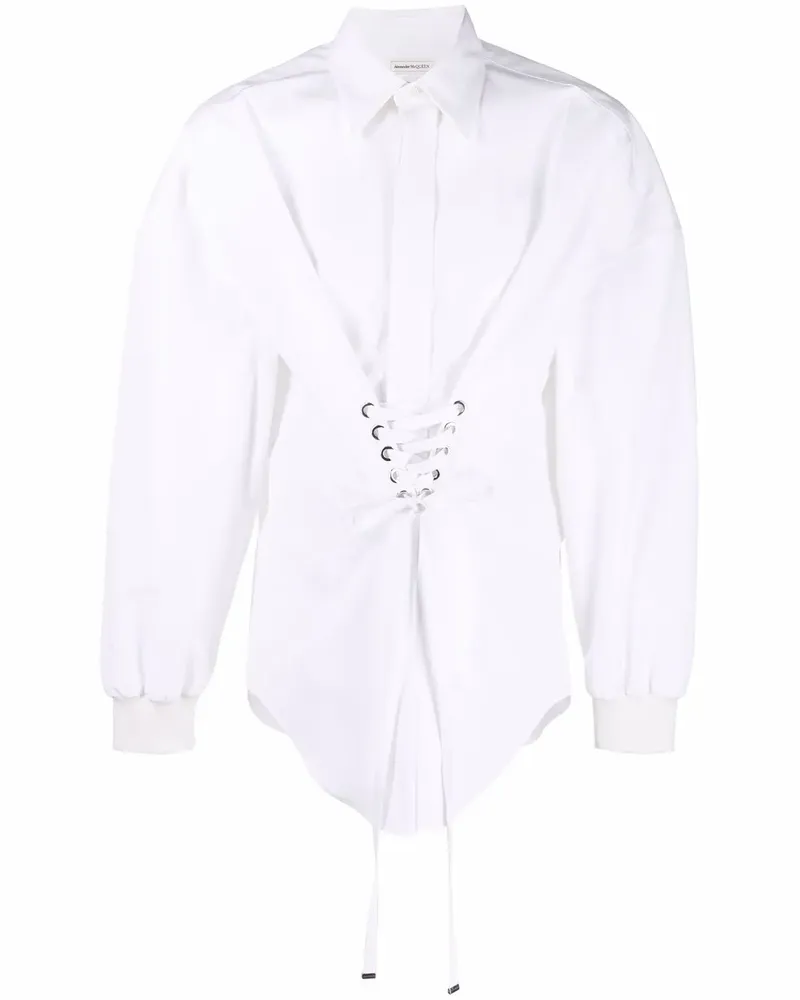 Alexander McQueen Hemd mit Schnürung - Weiß Weiß