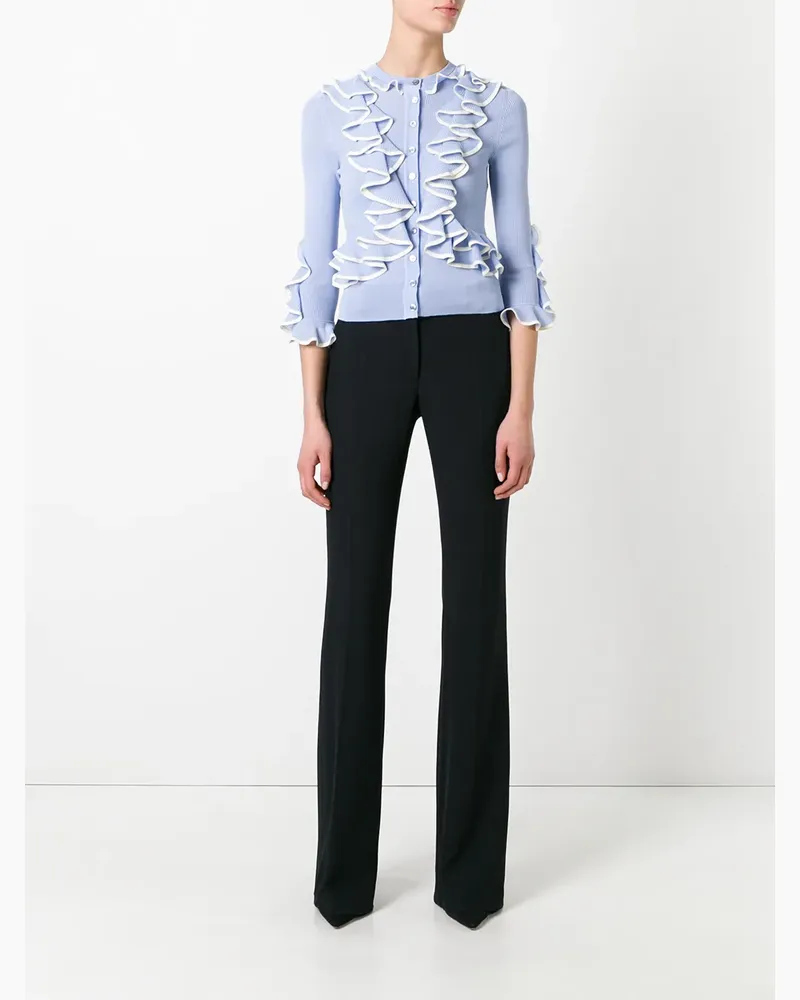 Alexander McQueen Cardigan mit Rüschen - Blau Blau