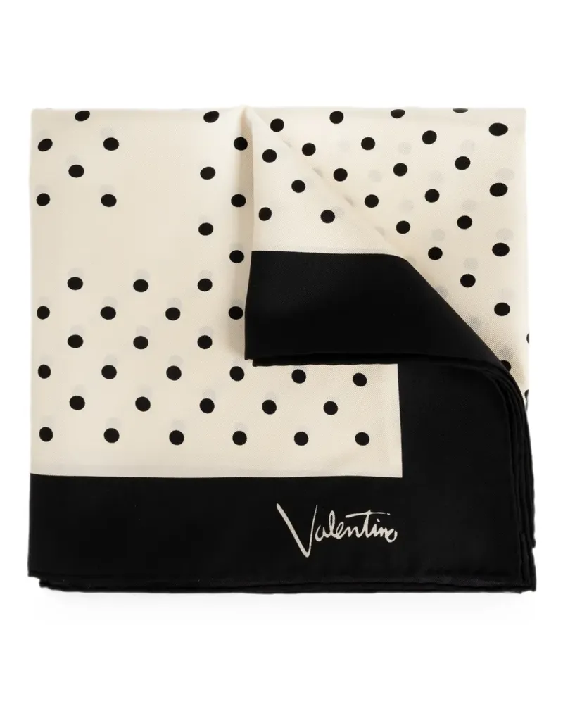 Valentino Garavani Seidenschal mit Polka Dots - Nude Nude