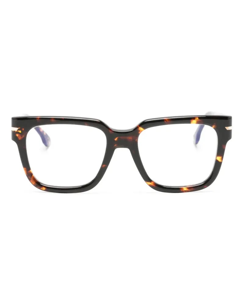 Victoria Beckham Eckige Brille in Schildpattoptik - Braun Braun
