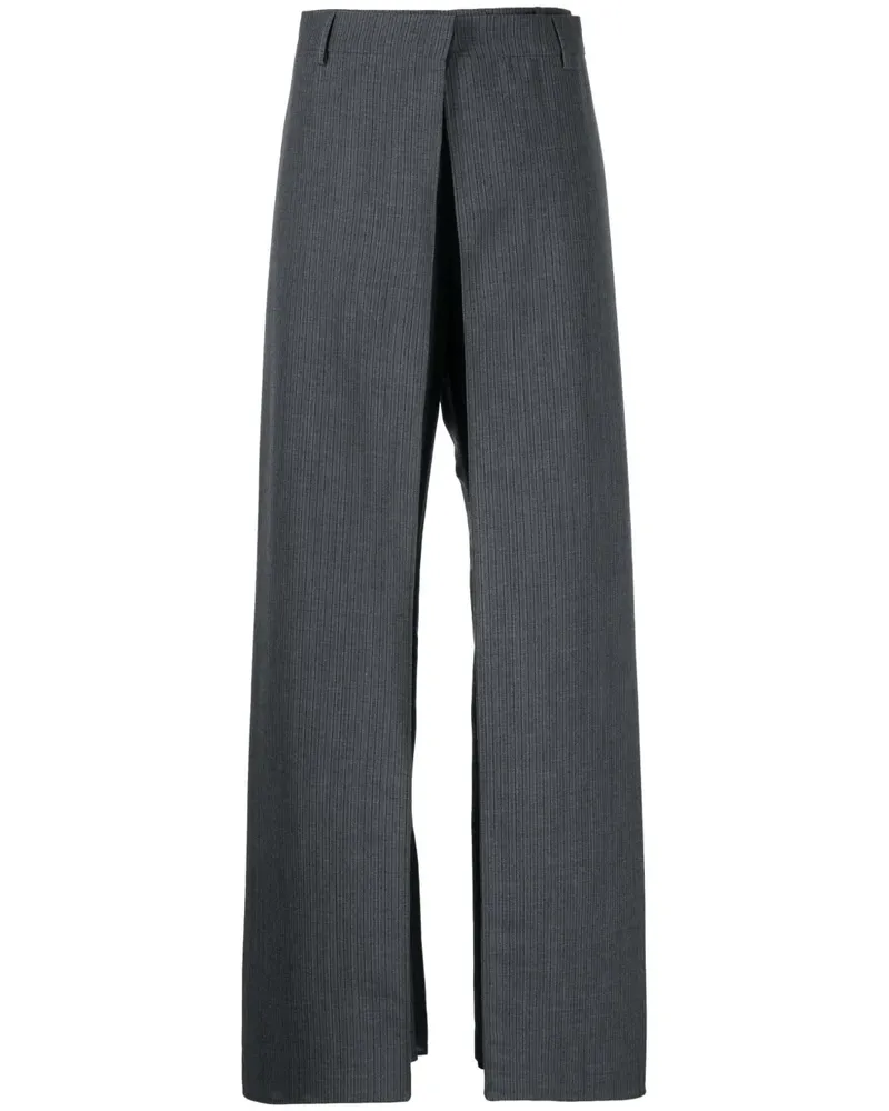 Fendi Tapered-Hose aus Schurwolle - Grau Grau