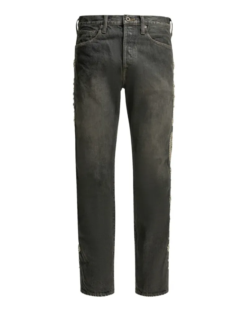 KAPITAL stud-embellished straight-leg jeans - Grau Grau