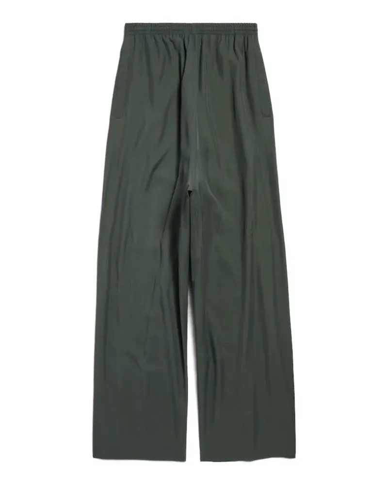 Balenciaga pleat-detail wide-leg trousers - Grün Grün