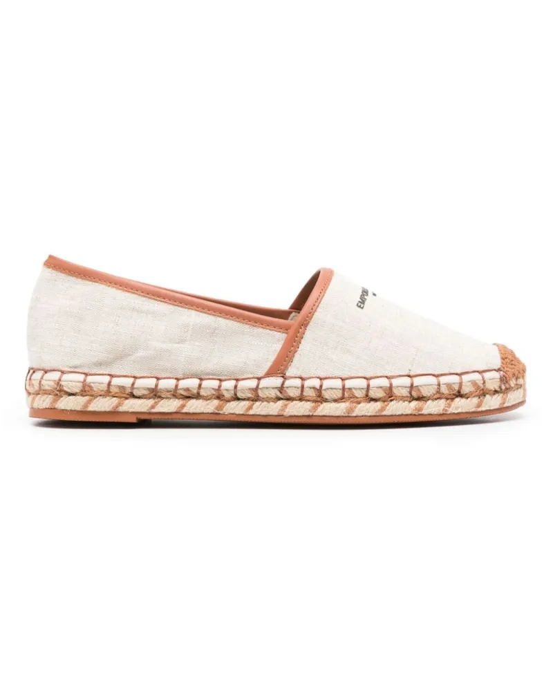 Emporio Armani Espadrilles aus Leinen Nude