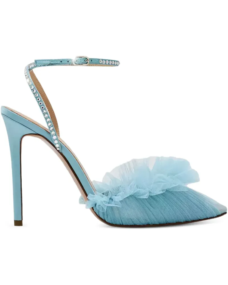 Andrea Wazen Franca Pumps mit Knöchelriemen 120mm - Blau Blau