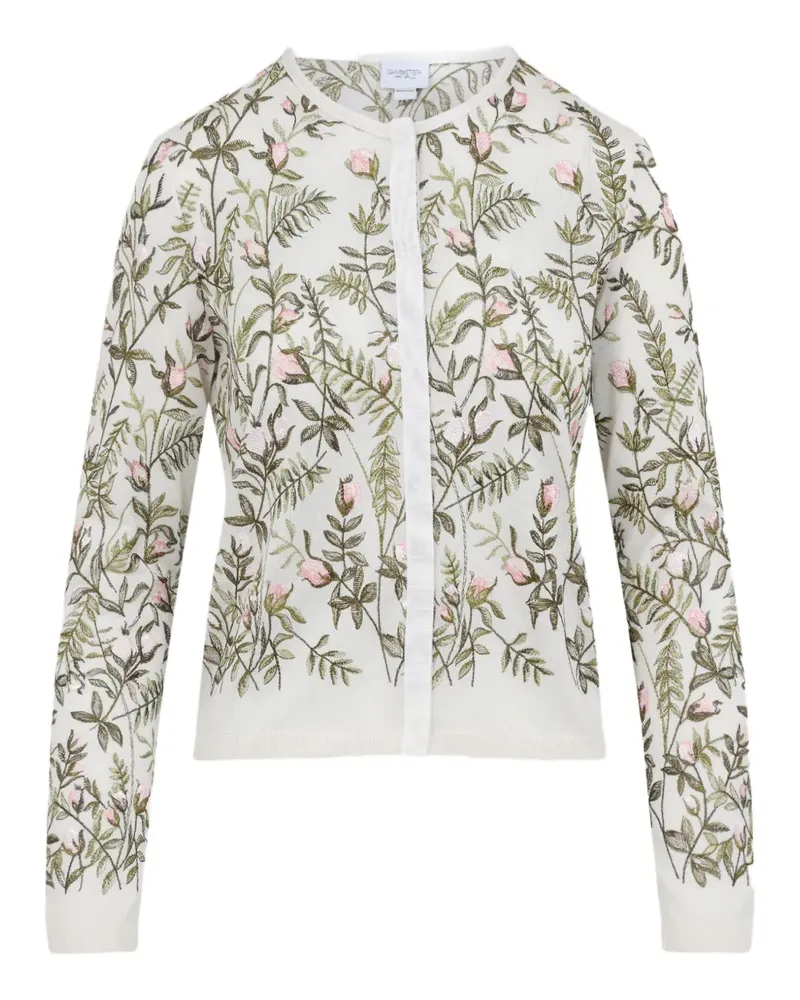 Giambattista Valli Floraler Cardigan - Weiß Weiß