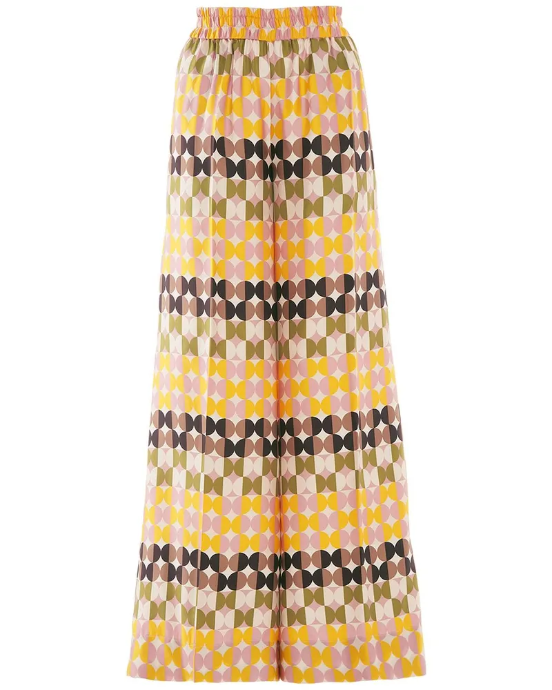 La DoubleJ Palazzohose mit geometrischem Print - Nude Nude