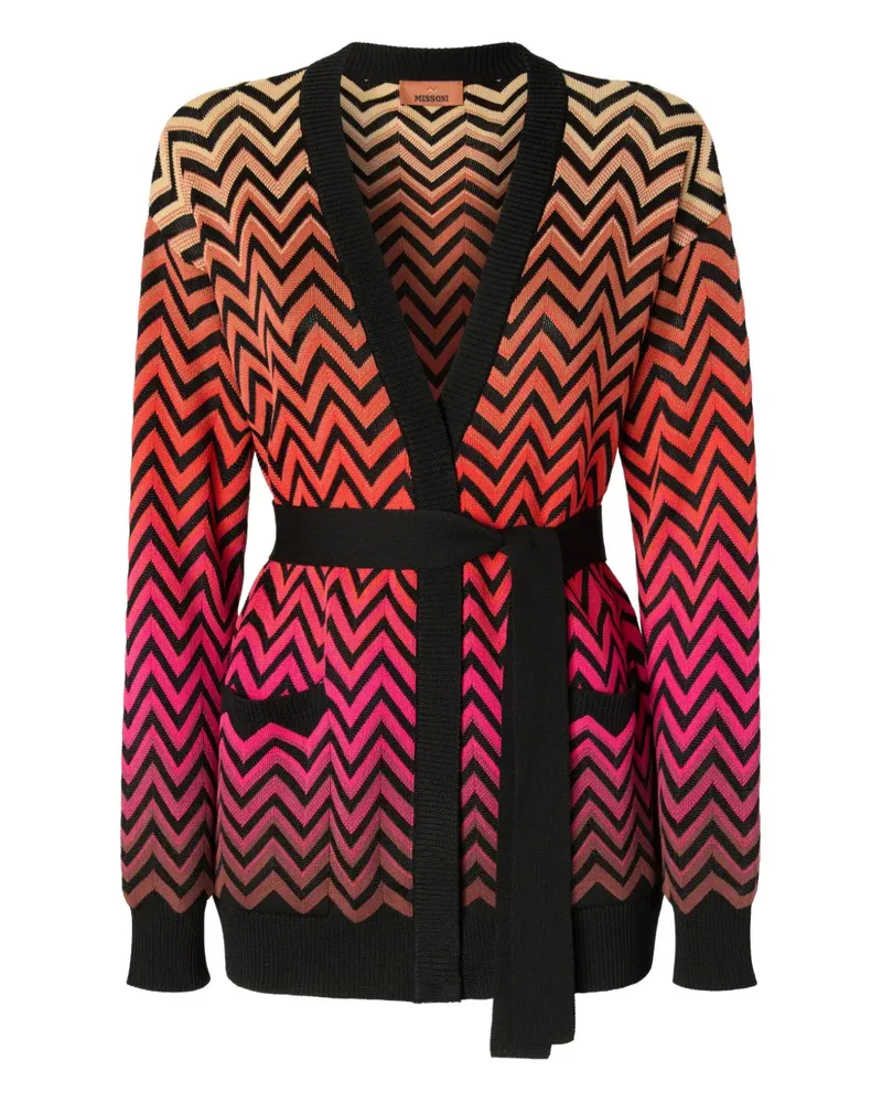 Missoni Cardigan mit Zickzackmuster - Schwarz Schwarz