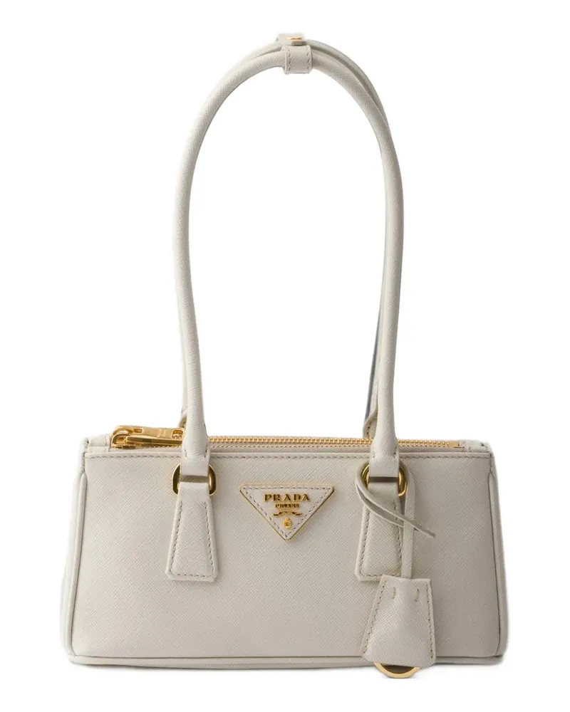 Prada Galleria Mini-Tasche aus Saffiano-Leder - Weiß Weiß