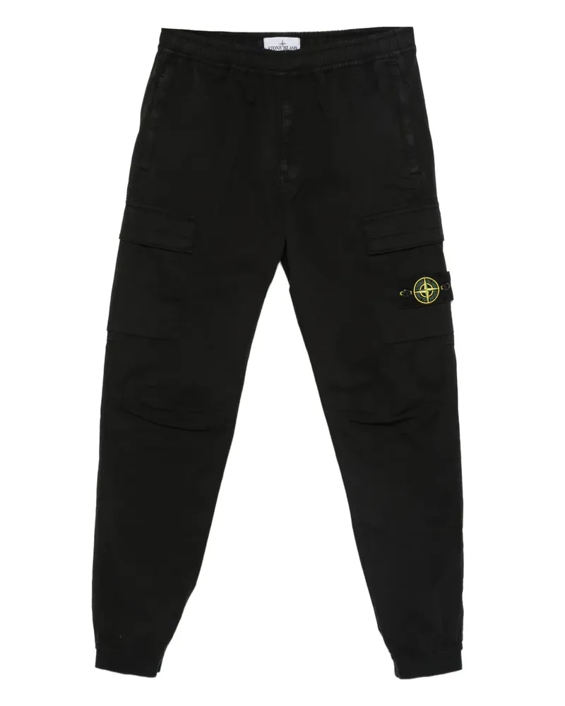 Stone Island Hose mit Kompass-Patch - Schwarz Schwarz