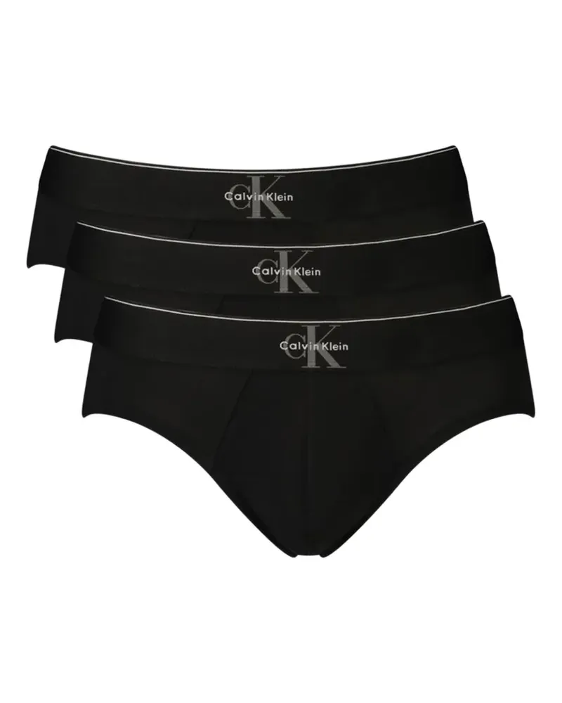 Calvin Klein Slips mit Logo-Bund (3er-Set) - Schwarz Schwarz