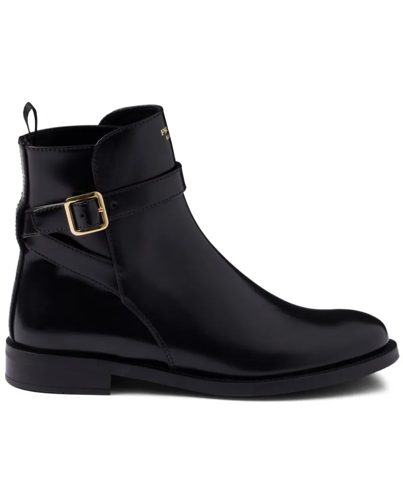 Prada Stiefel mit Logo-Print - Schwarz Schwarz