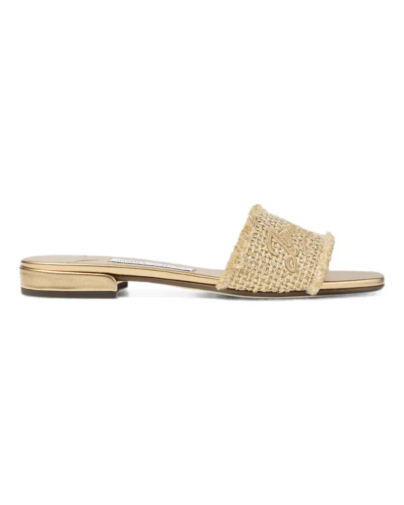 Jimmy Choo Joa Flat Sandalen mit Fransen - Nude Nude