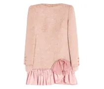 Jacquard-Kleid mit Blumenmuster - Rosa