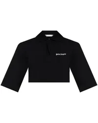 Palm Angels Cropped-Poloshirt Schwarz