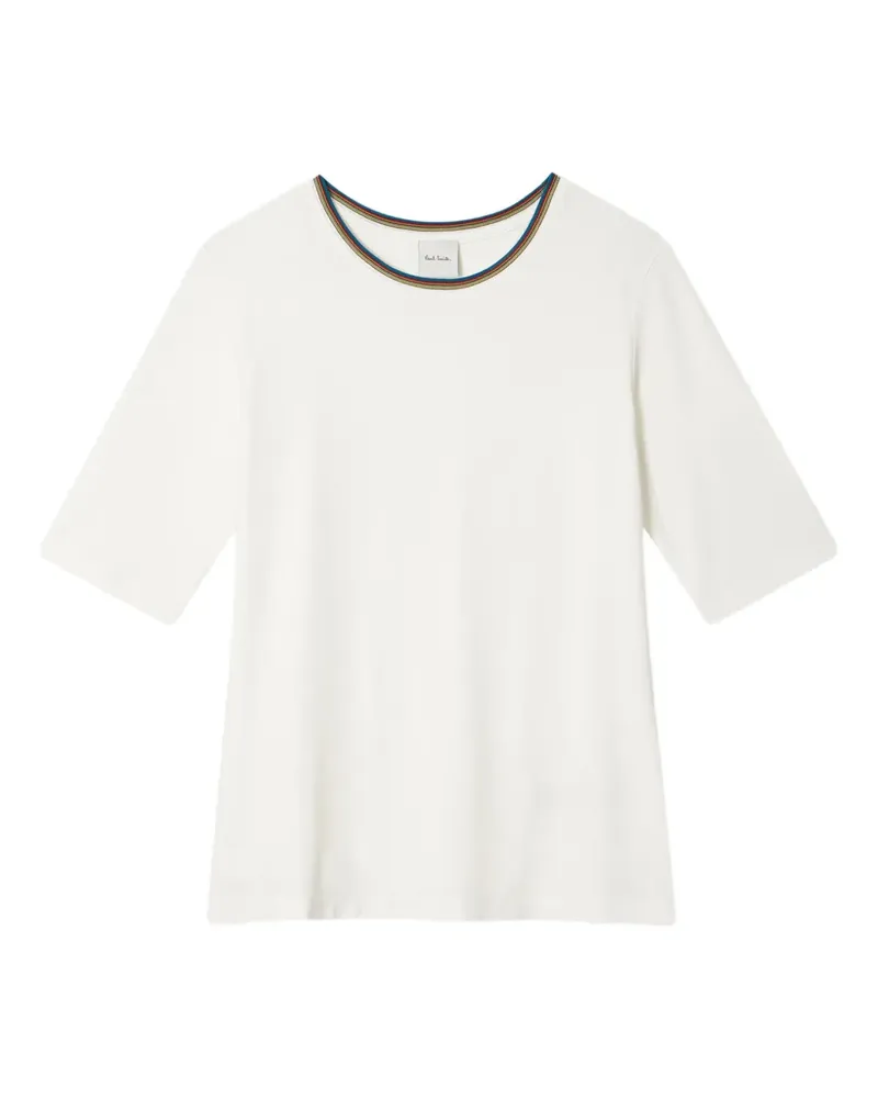 Paul Smith T-Shirt mit Streifendetails - Weiß Weiß