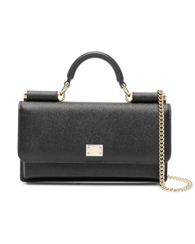 Dolce & Gabbana Clutch mit Logo-Prägung - Schwarz Schwarz