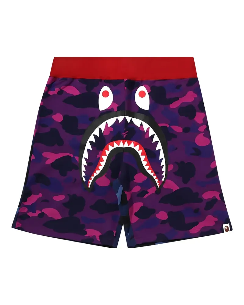 BAPE Crazy Camo Shark shorts - Violett Violett