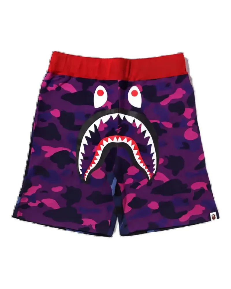BAPE Crazy Camo Shark shorts - Violett Violett