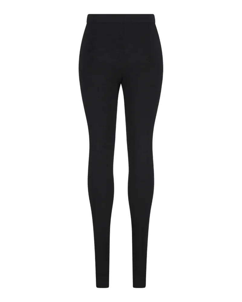 Gucci gg motif ribbed leggings - Schwarz Schwarz