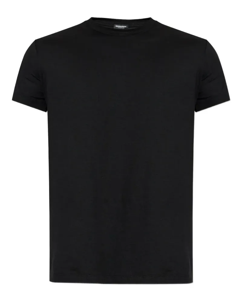 Dsquared2 T-Shirt mit Logo-Patch - Schwarz Schwarz