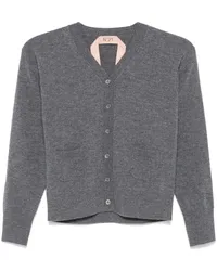 N° 21 Klassischer Cropped-Cardigan Grau