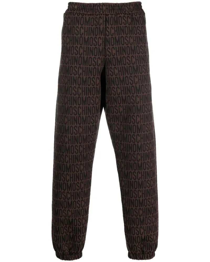 Moschino Jogginghose mit Logo-Stickerei - Braun Braun