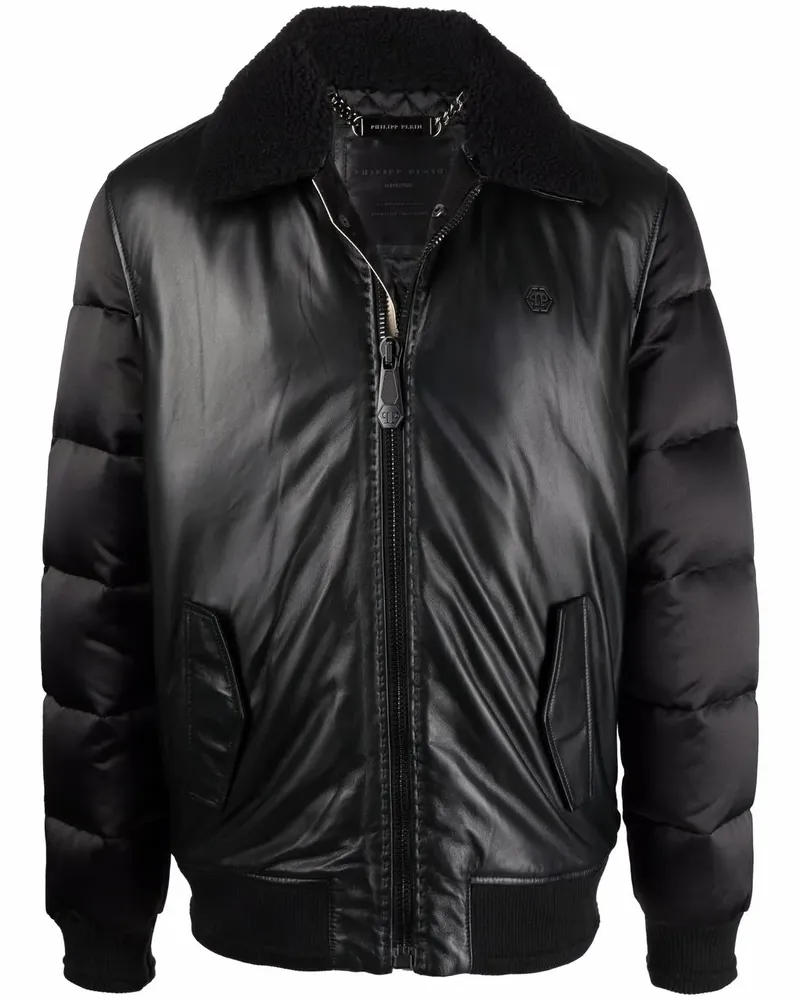 Philipp Plein Gesteppte Bomberjacke - Schwarz Schwarz