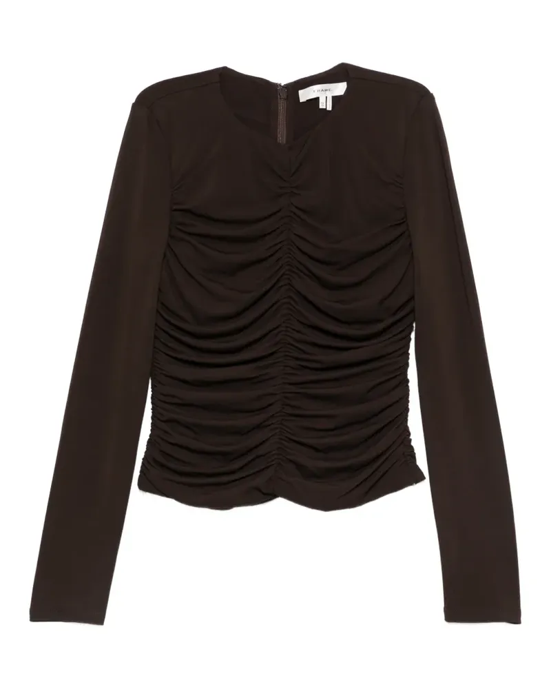 Frame Denim Geraffte Bluse - Braun Braun