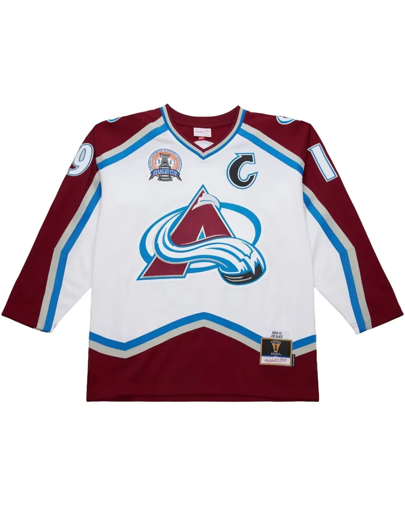 Mitchell & Ness 2000/01 Joe Sakic Colorado Avalanche Power Play "White" Trikot - Weiß Weiß