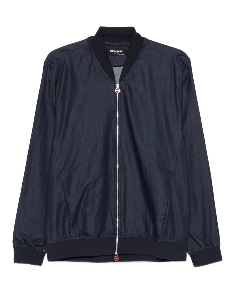 Kiton Bomberjacke mit Reißverschluss - Blau Blau